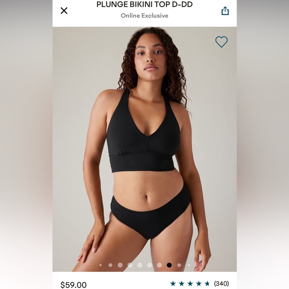 NWT Athleta plunge bikini top